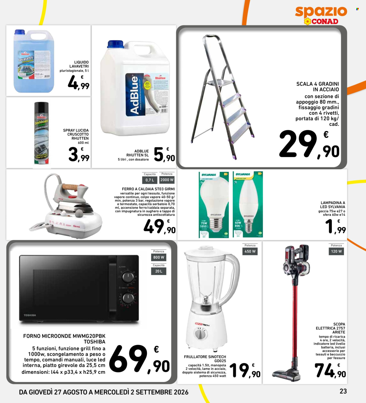 Leták Spazio Conad - 27.8.2026 - 2.9.2026. Strana 23