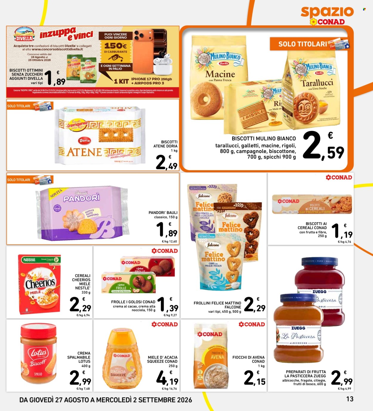 Leták Spazio Conad - 27.8.2026 - 2.9.2026. Strana 13