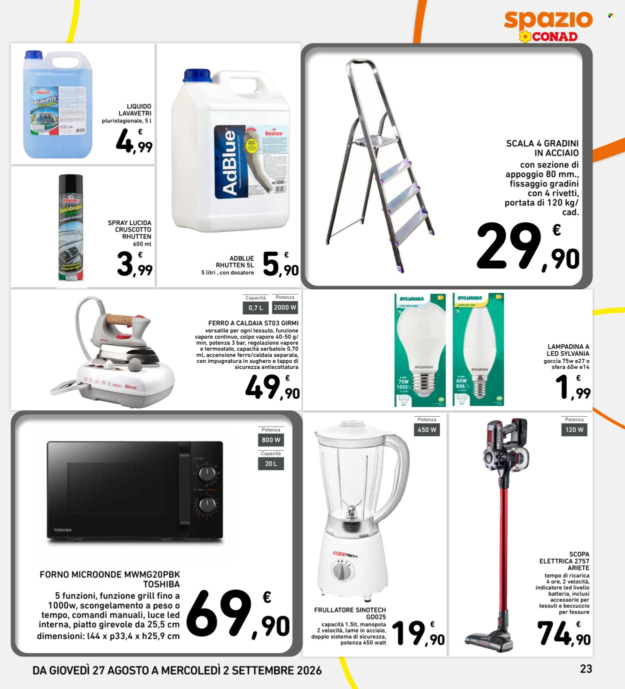 Leták Spazio Conad - 27.8.2026 - 2.9.2026. Strana 23
