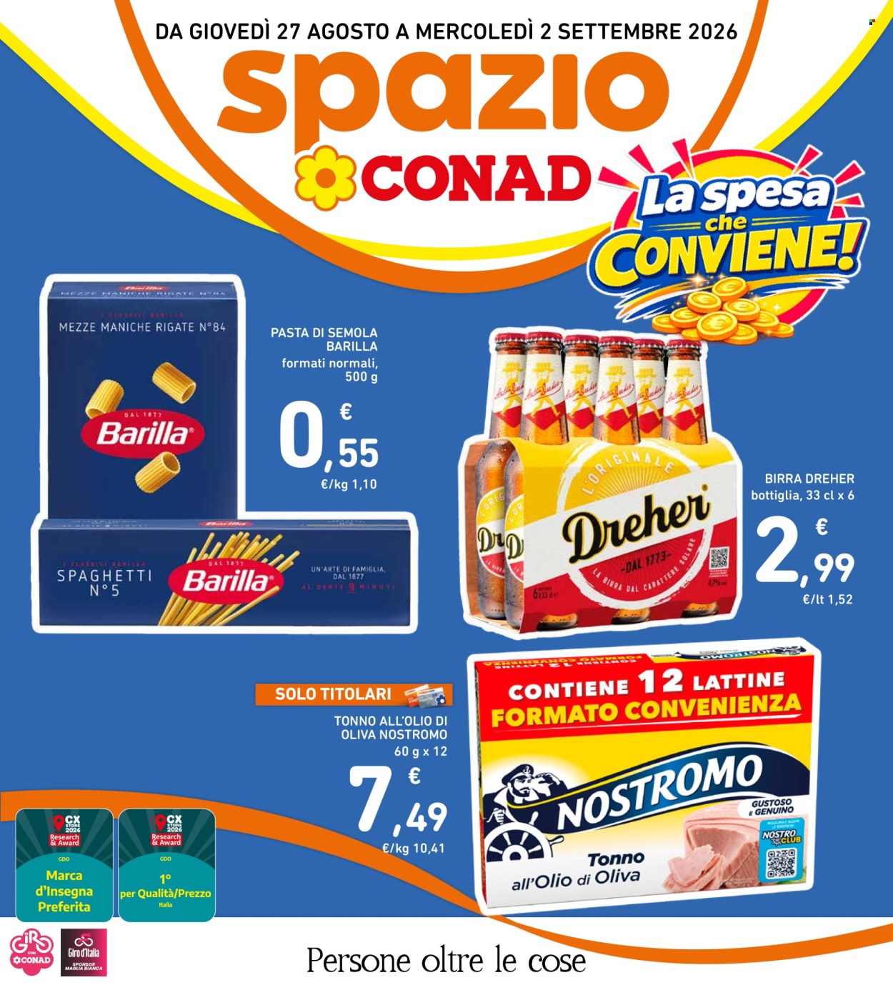 Leták Spazio Conad - 27.8.2026 - 2.9.2026. Strana 1
