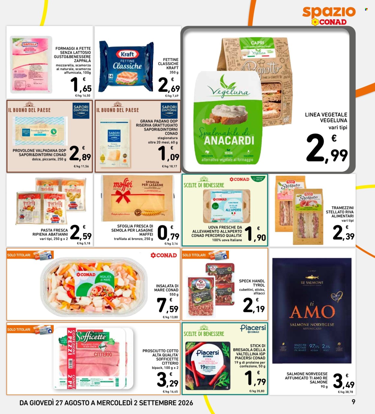 Leták Spazio Conad - 27.8.2026 - 2.9.2026. Strana 9