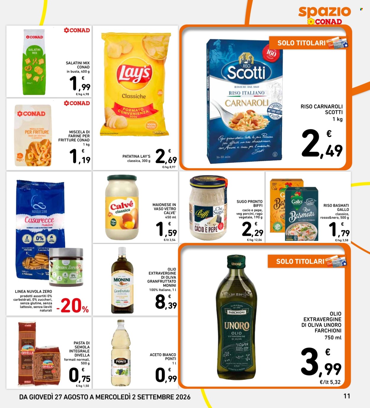 Leták Spazio Conad - 27.8.2026 - 2.9.2026. Strana 11