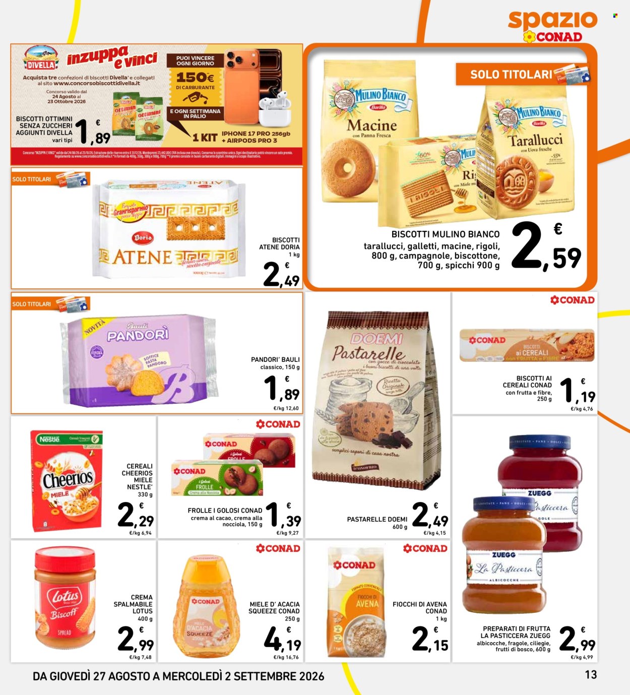 Leták Spazio Conad - 27.8.2026 - 2.9.2026. Strana 13