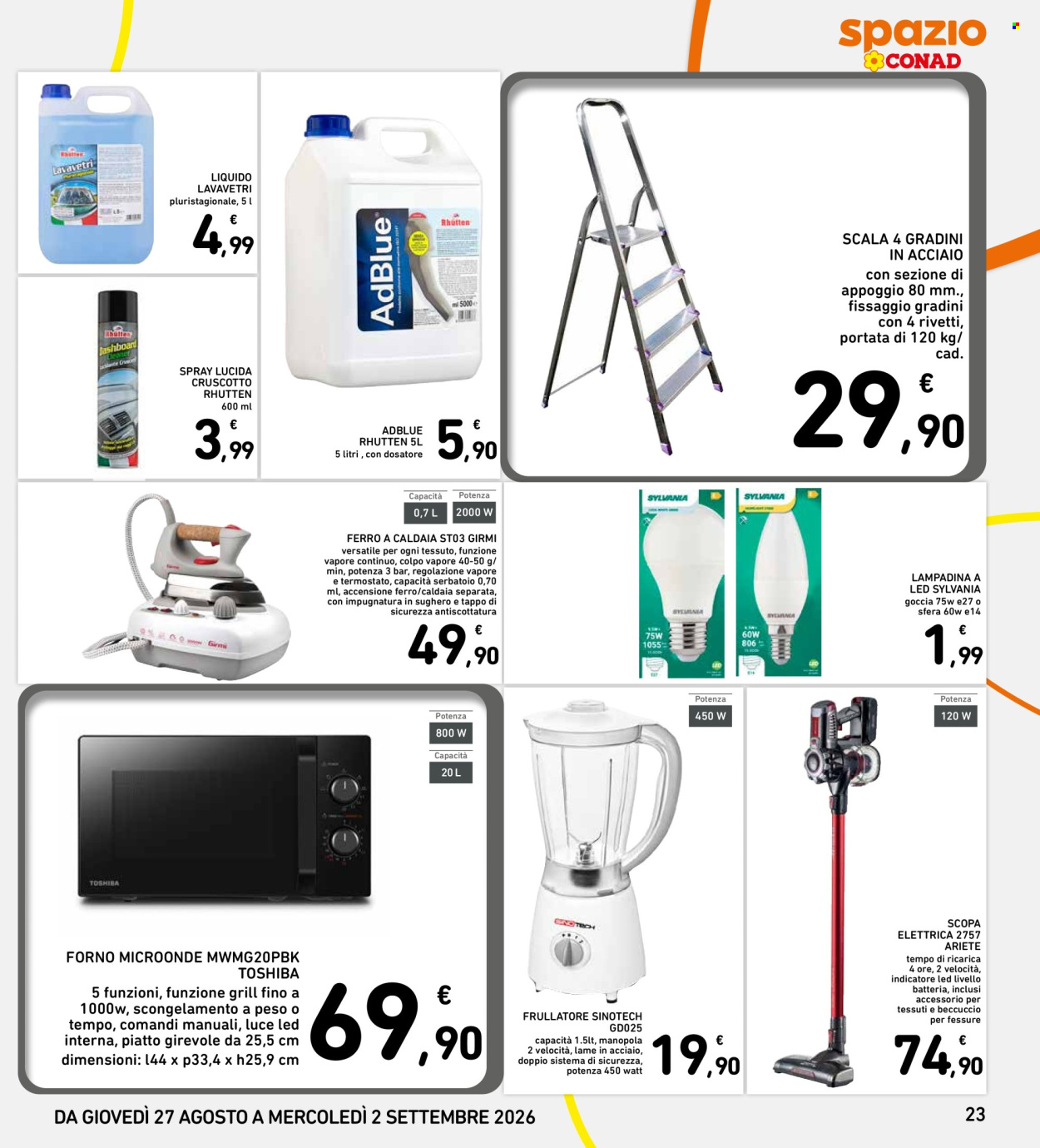 Leták Spazio Conad - 27.8.2026 - 2.9.2026. Strana 23