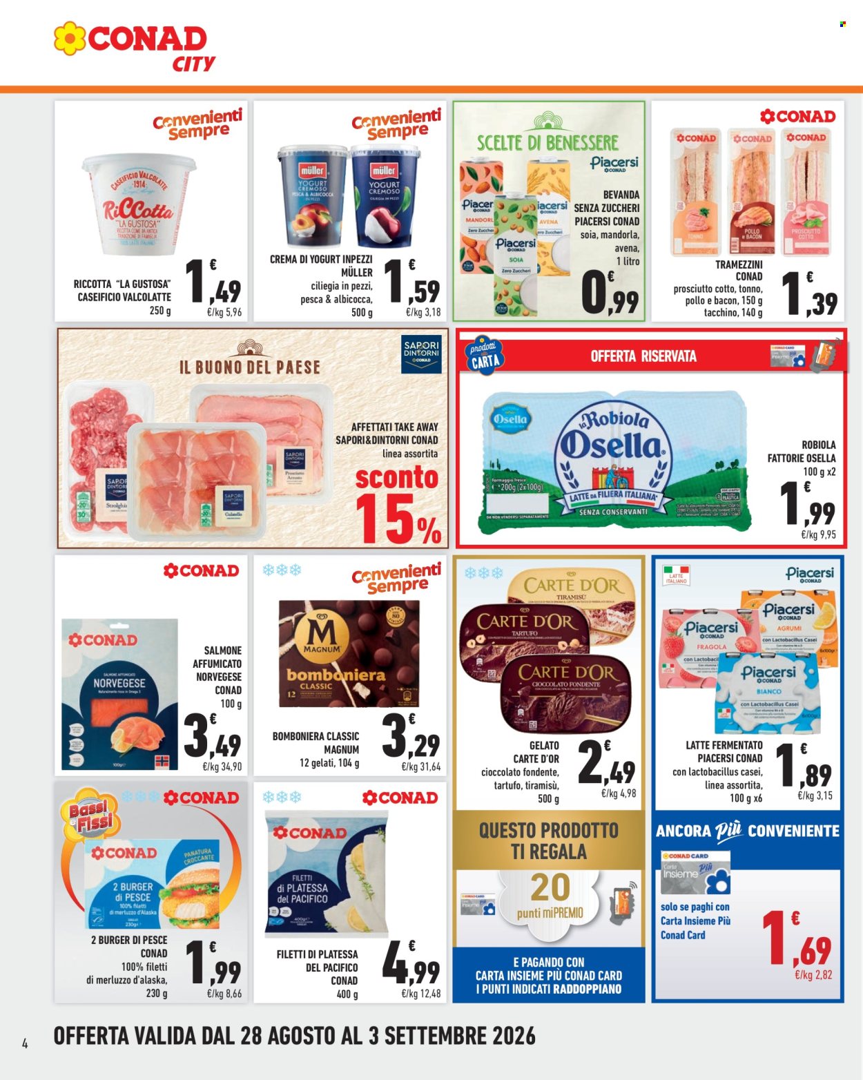 Leták Conad City - 28.8.2026 - 3.9.2026. Strana 4