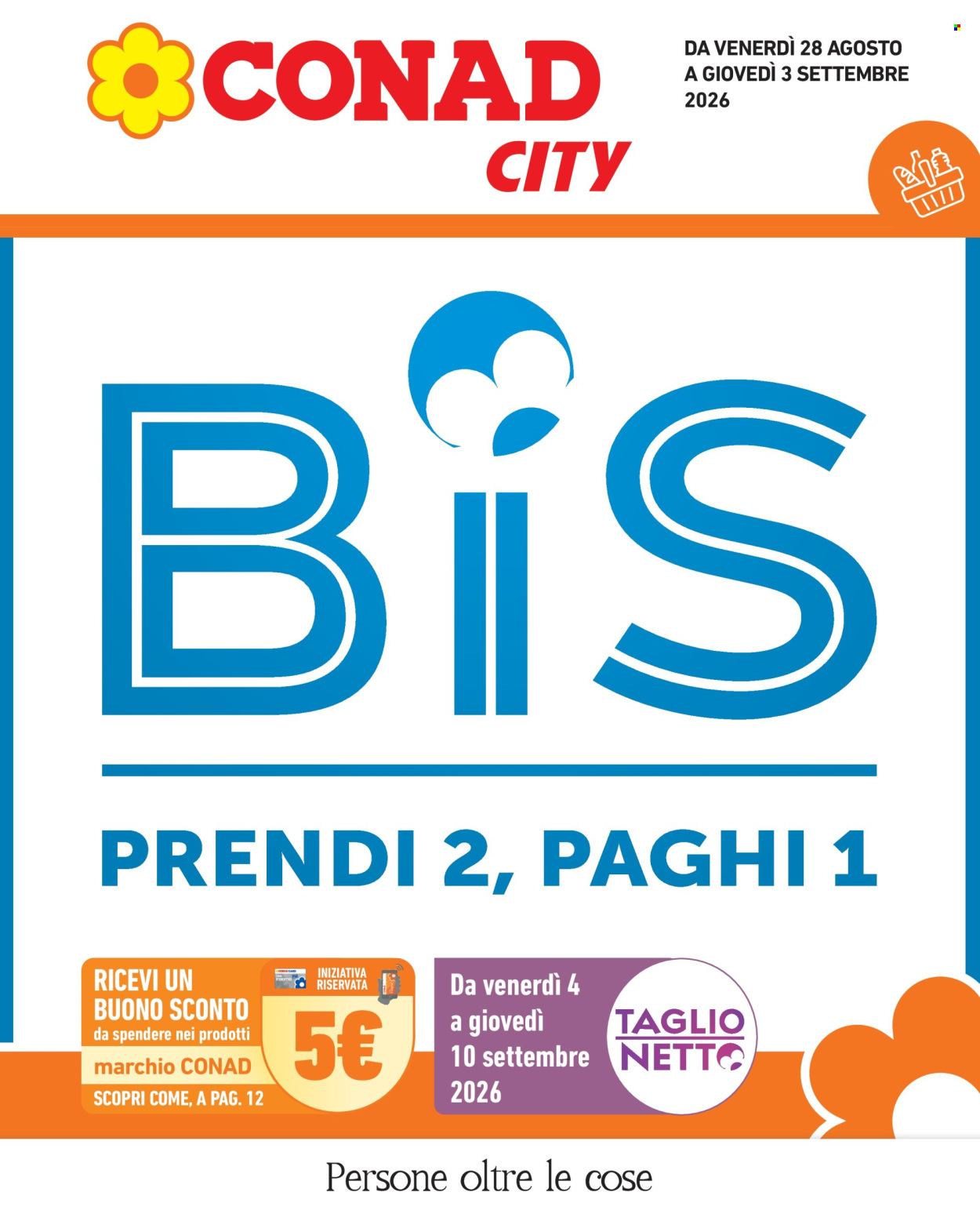 Volantino Conad City - 28/8/2026 - 3/9/2026. Pagina 1