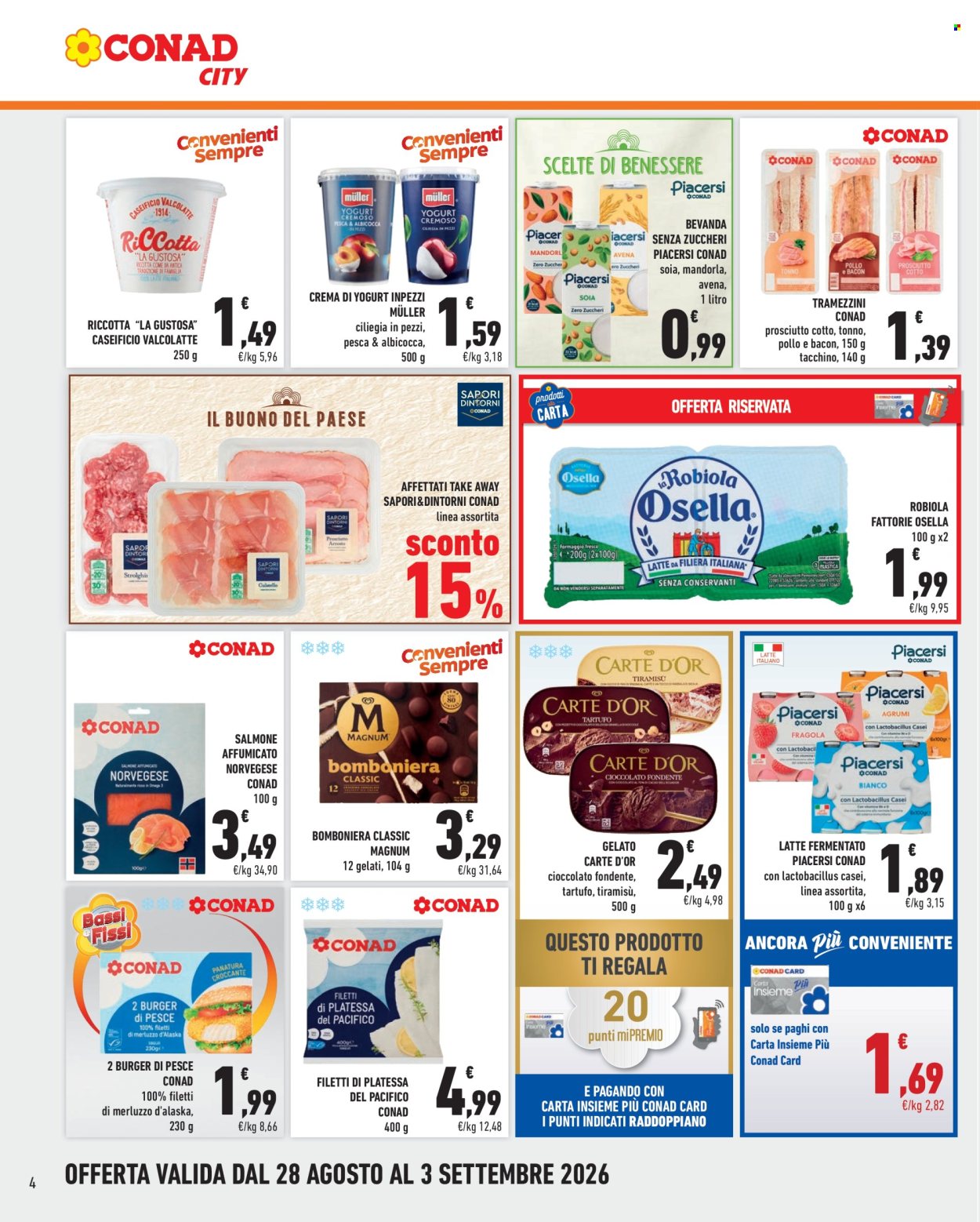 Leták Conad City - 28.8.2026 - 3.9.2026. Strana 4
