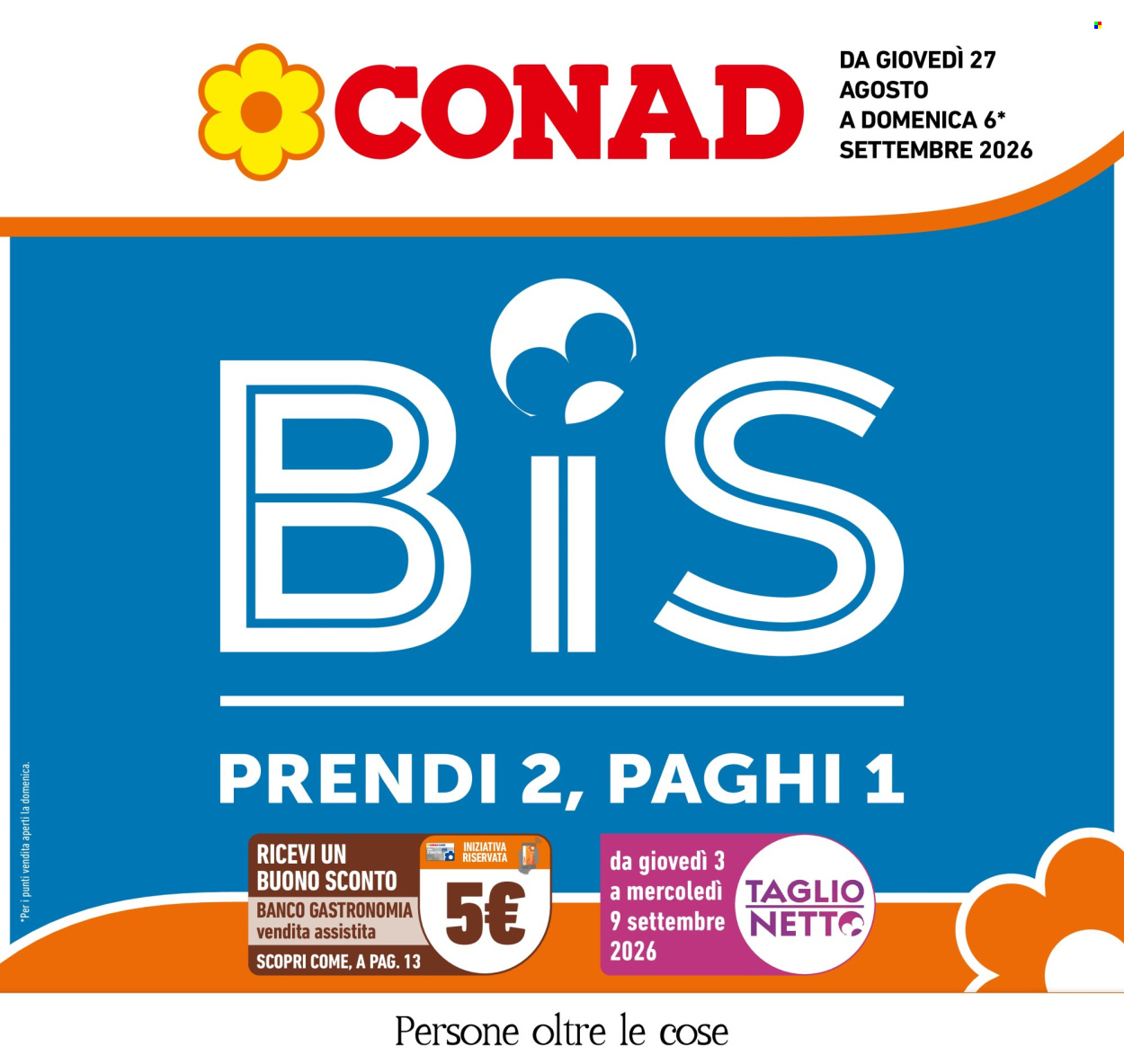 Leták Conad - 27.8.2026 - 6.9.2026. Strana 1