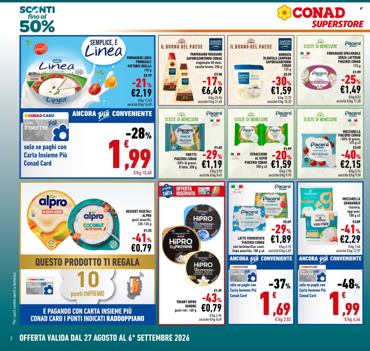 Leták Conad Superstore - 27.8.2026 - 6.9.2026. Strana 2