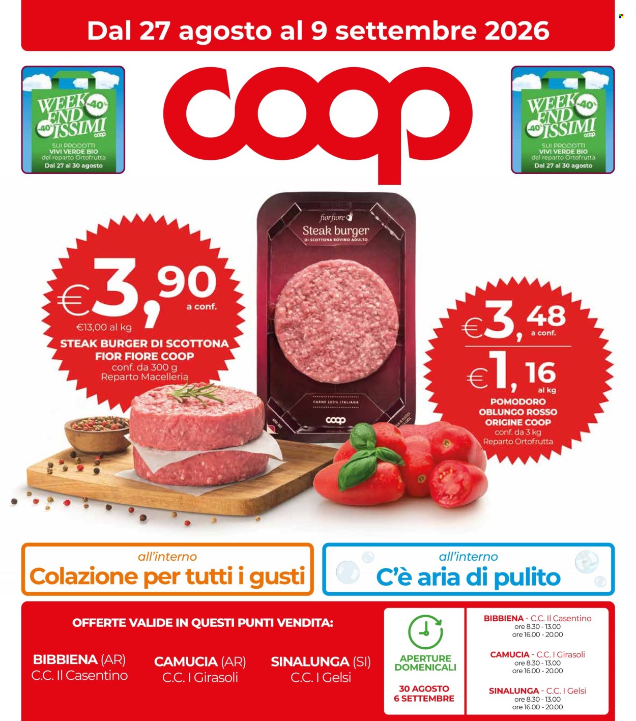 Volantino Coop - 27/8/2026 - 9/9/2026. Pagina 1