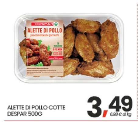 ALETTE DI POLLO COTTE
