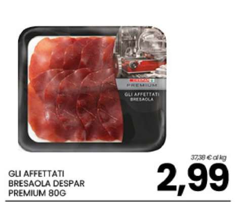 GLI AFFETTATI BRESAOLA DESPAR PREMIUM 80G