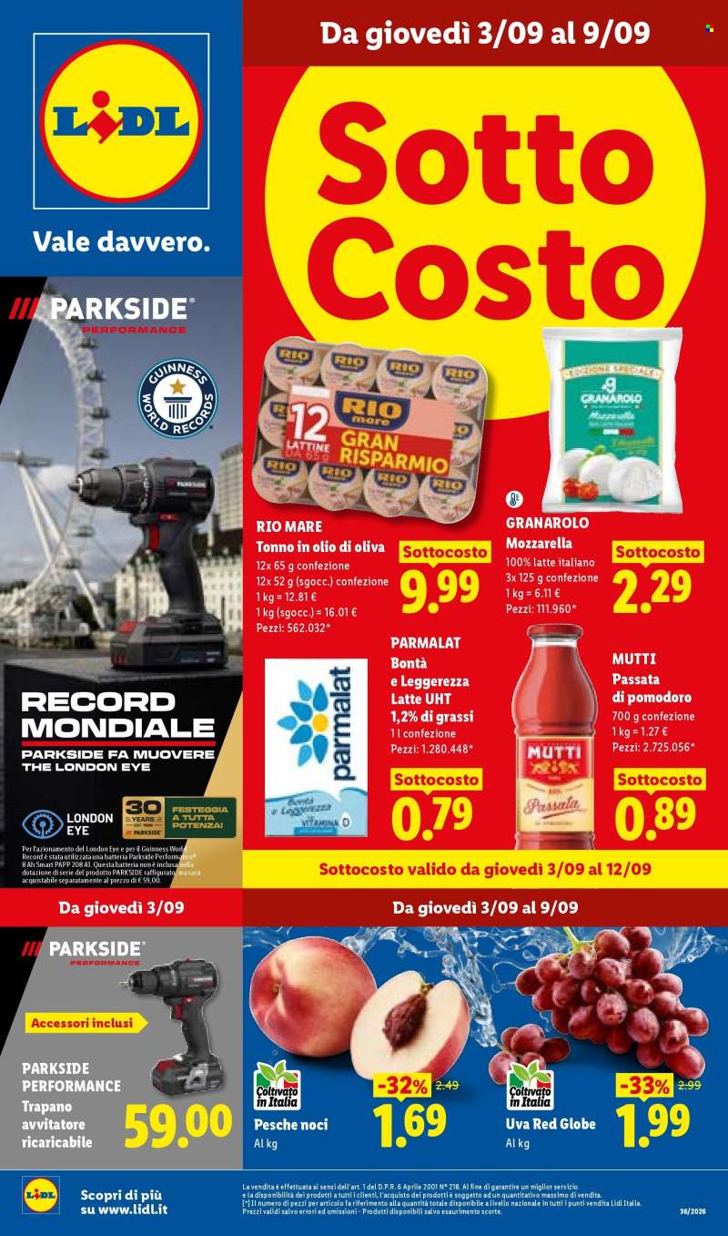 Volantino Lidl - 3/9/2026 - 9/9/2026.