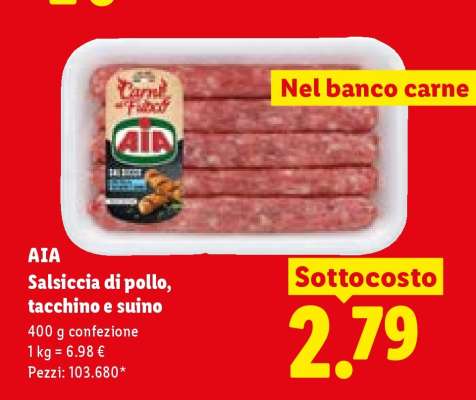 AIA Salsiccia di Pollo, Tacchino e Suino