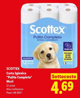 Scottex Carta Igienica "Pulito Completo" Maxi