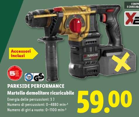 PARKSIDE PERFORMANCE Martello demolitore ricaricabile