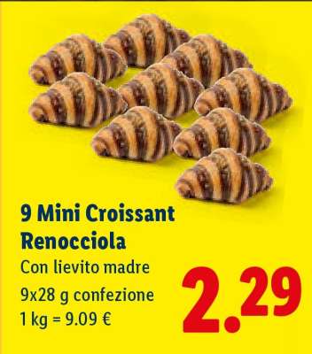 9 Mini Croissant Renocciola