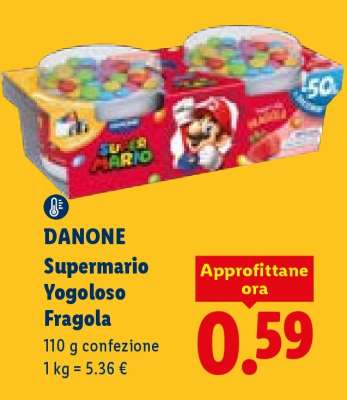 DANONE Supermario Yogoloso Fragola