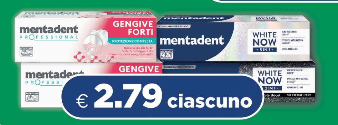 Mentadent Gengive Forti & White Now