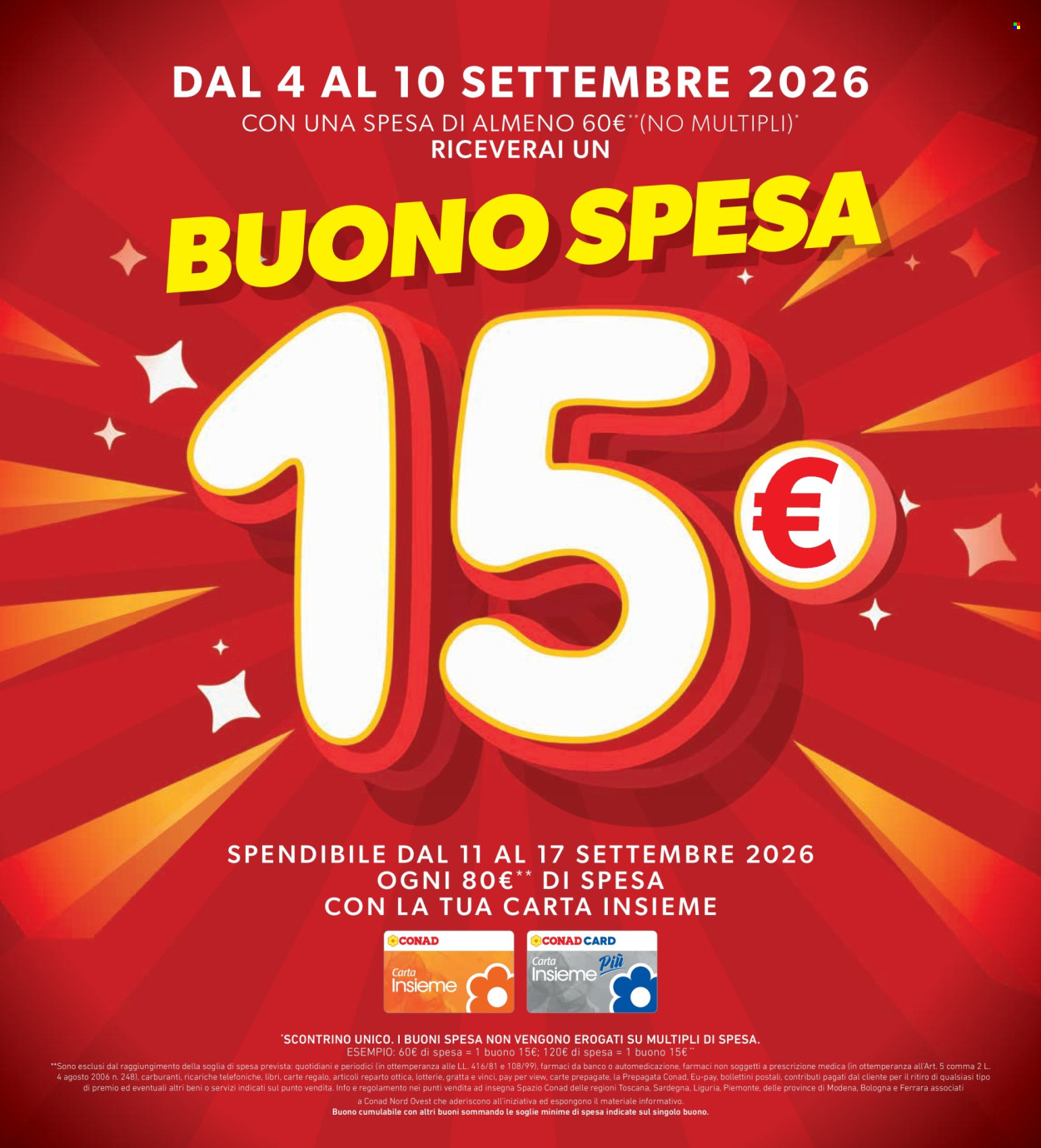 Leták Spazio Conad - 4.9.2026 - 13.9.2026. Strana 2
