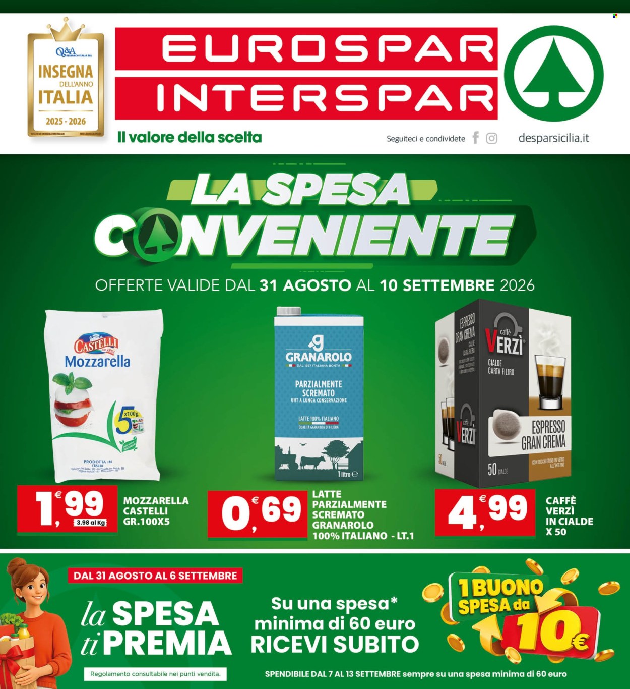 Volantino Eurospar - 31/8/2026 - 10/9/2026. Pagina 1
