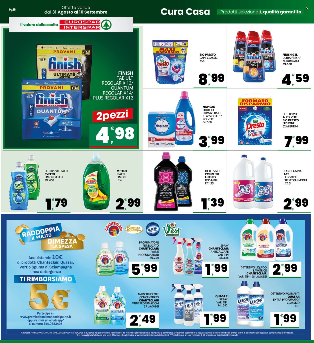 Volantino Eurospar - 31/8/2026 - 10/9/2026. Pagina 16