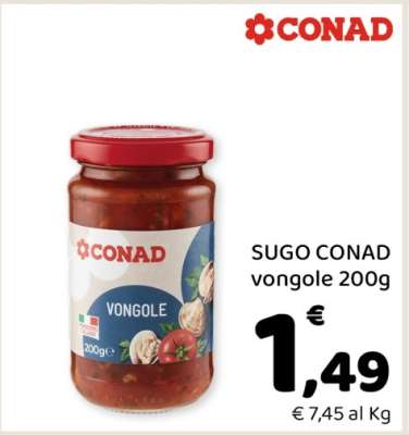 SUGO CONAD vongole 200g