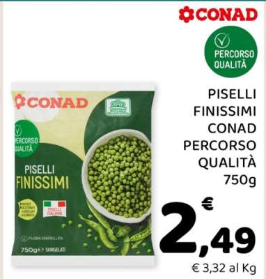 PISELLI FINISSIMI CONAD PERCORSO QUALITÀ 750g