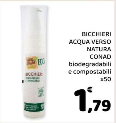 BICCHIERI ACQUA VERSO NATURA CONAD