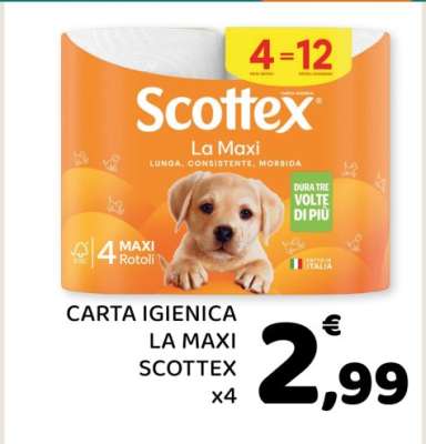 CARTA IGIENICA LA MAXI SCOTTEX x4