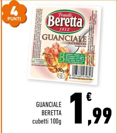 GUANCIALE BERETTA cubetti 100g