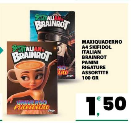 MAXIQUADERNO A4 SKIFIDOL ITALIAN BRAINROT