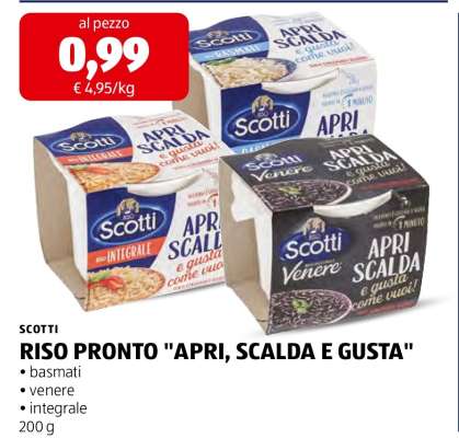 RISO PRONTO "APRI, SCALDA E GUSTA"