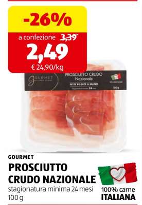 GOURMET PROSCIUTTO CRUDO NAZIONALE