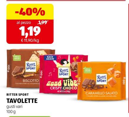 RITTER SPORT TAVOLETTE