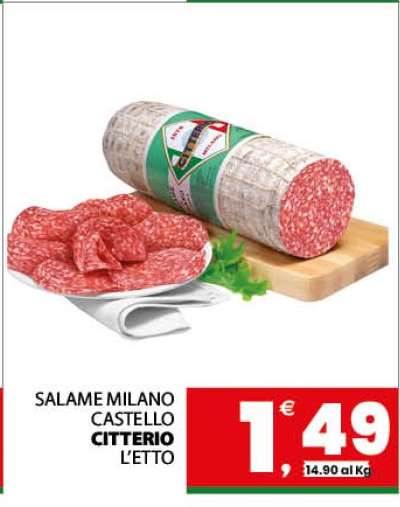 Salame milano castello Citterio