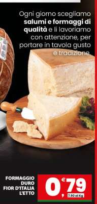 FORMAGGIO DURO FIOR D'ITALIA L'ETTO