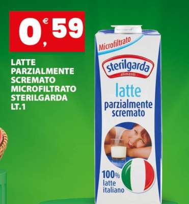 LATTE PARZIALMENTE SCREMATO MICROFILTRATO STERILGARDA LT.1
