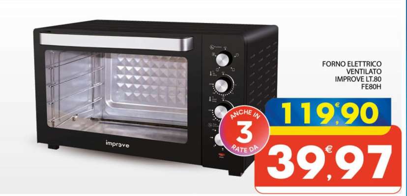 FORNO ELETTRICO VENTILATO IMPROVE LT80 FE80H