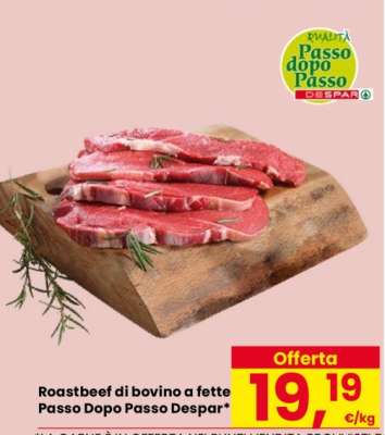 Roastbeef di bovino a fette