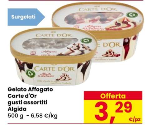 Gelato Affogato Carte d'Or gusti assortiti Algida