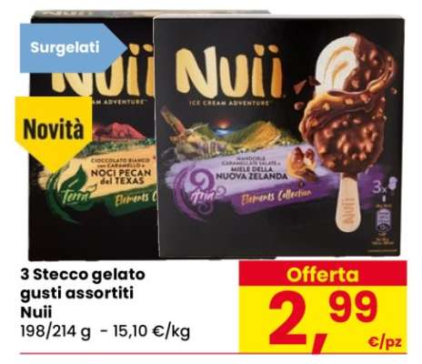 3 Stecco gelato gusti assortiti Nuii