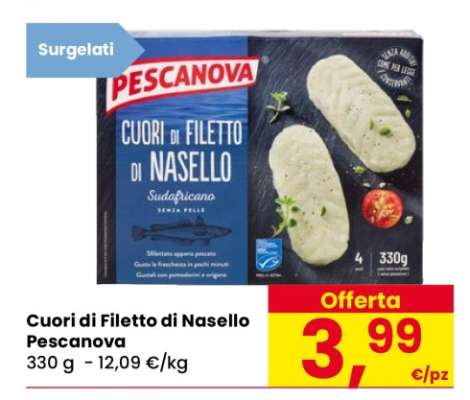 Cuori di Filetto di Nasello Pescanova