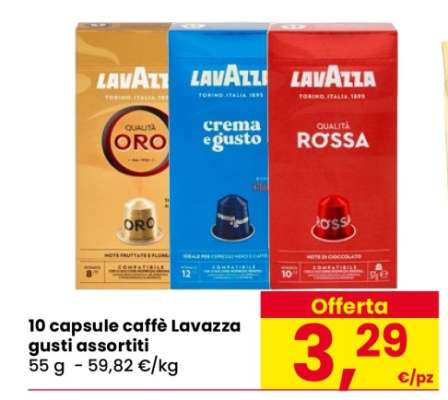 10 capsule caffè Lavazza gusti assortiti