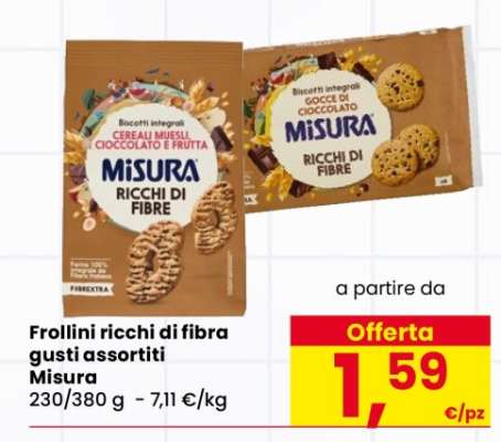 Frollini ricchi di fibra gusti assortiti