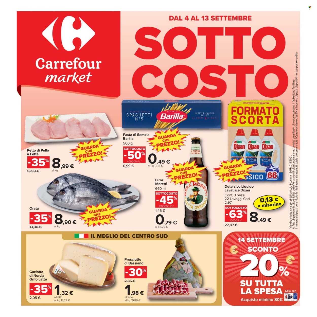 Volantino Carrefour - 4/9/2026 - 13/9/2026. Pagina 1