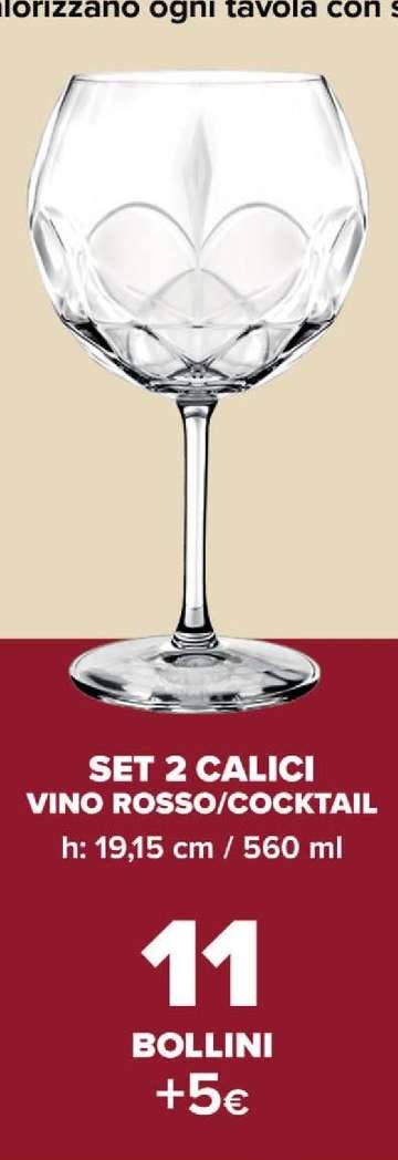 SET 2 CALICI VINO ROSSO/COCKTAIL