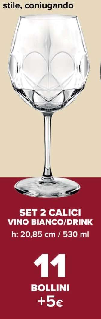 SET 2 CALICI VINO BIANCO/DRINK