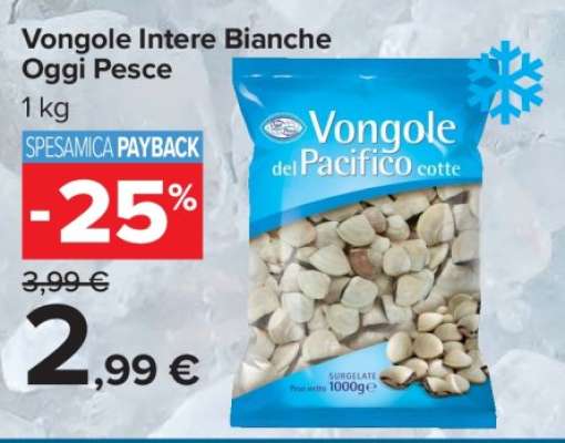 Vongole Intere Bianche Oggi Pesce