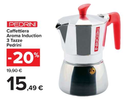 Caffettiera Aroma Induction 3 Tazze Pedrini